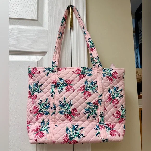 Vera Bradley Pink Quilted Floral Tote - Picture 2 of 5